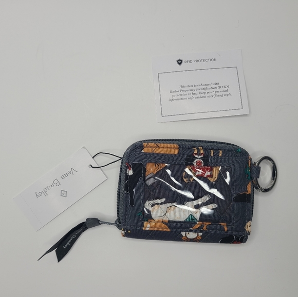 Vera Bradley Bags New Vera Bradley Christmas Holiday Dogs Rfid Petitie Zip Around Wallet